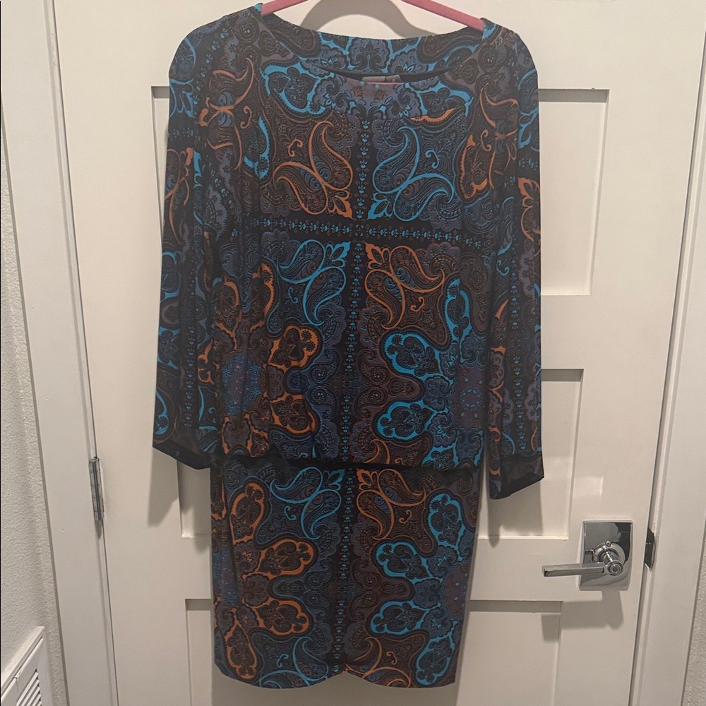 Colorful Paisley Long Sleeve blouse or dress